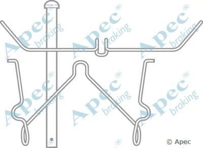 APEC BRAKING kit298 -  Комплектующие, тормозные колодки